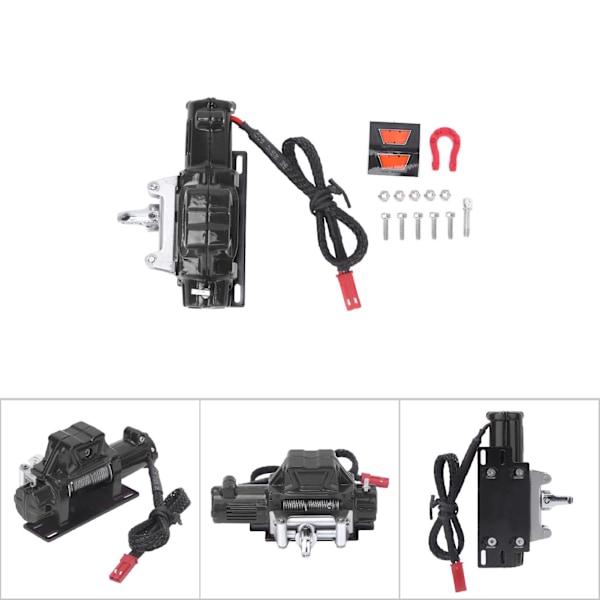 Automatisk vinsch fjärrkontroll 1/10 Crawler bil tillbehör del passar för Axial SCX10Black