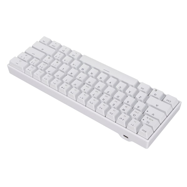 READSON Mekanisk tastatur 61 taster RGB baggrundsbelyst 3 tilstande trådløs understøttet ergonomisk kablet tastatur til hjemmekontoret Te farve akse krop