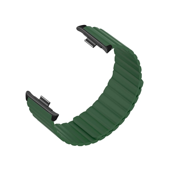 2 stk Magnetutskiftning Watch Stropper Silikon Magnetlås Watch Stropp for Mi Band 8 Pro OD Grønn