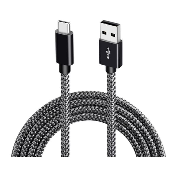 USB-C–USB 2.0 -kaapeli, 3A pikalataus, 2 metriä, musta