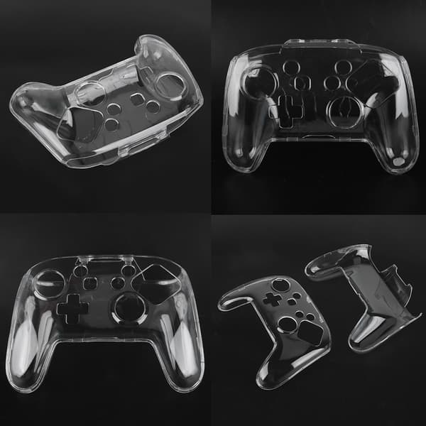 Transparent Antiskrid Skalbeskyttelse Krystal Etui Gamepad Cover Til Switch Pro