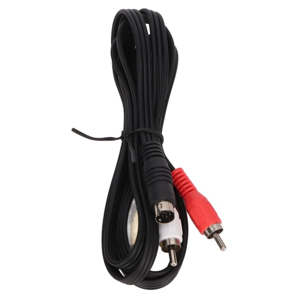 Mini DIN 7-benet til 3 RCA-kabel 7-benet Mini DIN hanstik til 3 RCA hanstik videoadapterkabel rød, gul og hvid 1,5 m