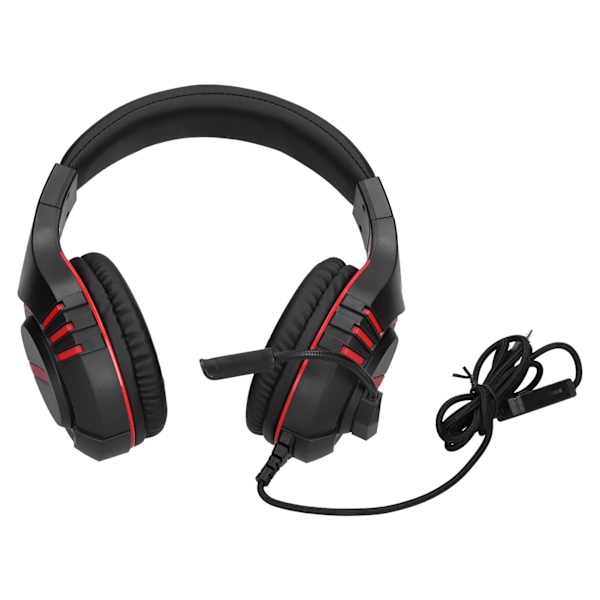 M205 Trådbundet Gaming Headset med Mikrofon 3,5 mm Jack Brusreducerande Gaming Headset för PS4 Röd