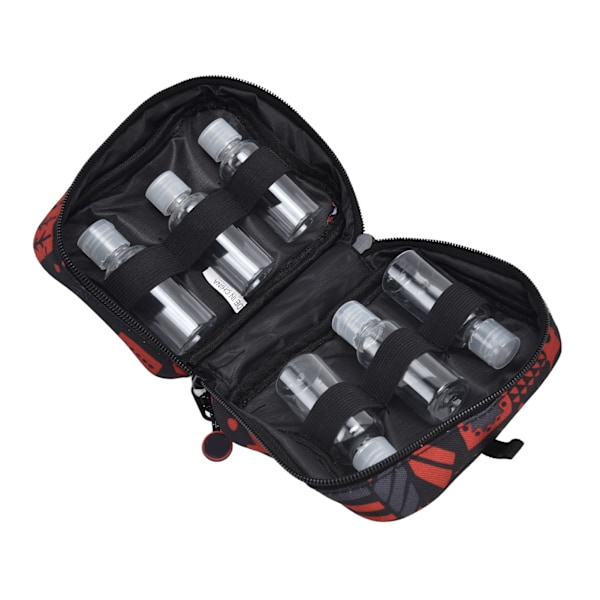 6-pack Campingkryddburkar Mini Bärbar Transparent Kryddburk Kit med Förvaringsväska för Kök Camping Resor