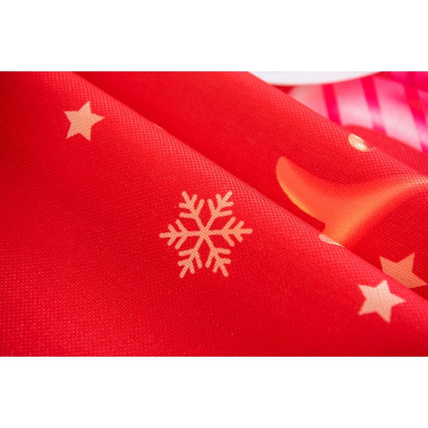 God Jul Dekorer Julebord Duk Ingeniørtrykt Stoffduk For Jul, Vinter og Høytider (55.1*55.1 Tommer Rød)