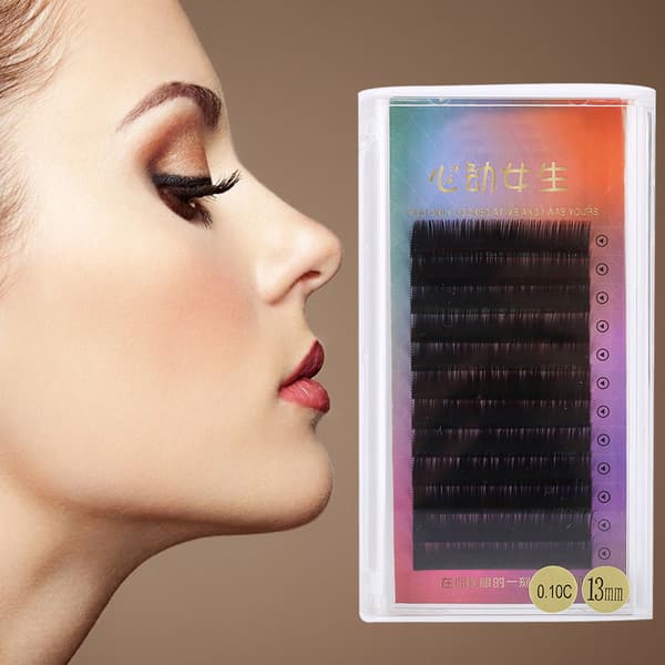 Gradient Ramp Soft Blended False Eyelashes Extension Long Fake Eye Lashes 0.10C 13mm