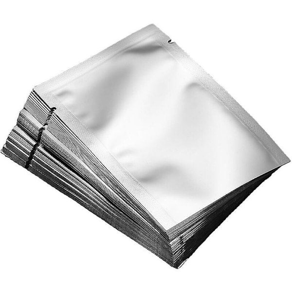 Totalt 100 st Platta Folieförpackningspåsar Vakuumförsegling Mylar Påse Värmebeständig Kycklingkött Förpackningspåse för Hemmakök (7X10 Cm)