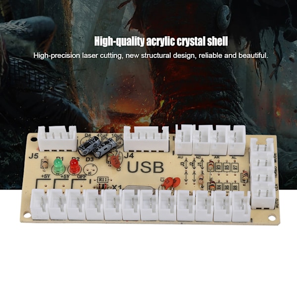 CY-822A DIY-arkadspelknapp och joystick enkel rocker-set för Raspberry Pi PC-spelmaskin svart
