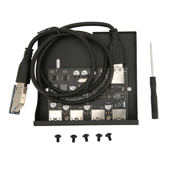 PCIE till USB 3.0 PC Frontpanel 4 Portar 5Gbps PCIE USB Adapter Stöd Hot Swap 3.5 Tum USB3.0 Frontpanel för Windows