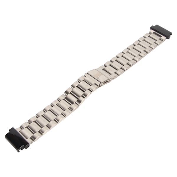 Udskiftning af urbånd i rustfrit stål dobbeltspænde 24 mm til Garmin Fenix ​​7S 6S 5S Silver