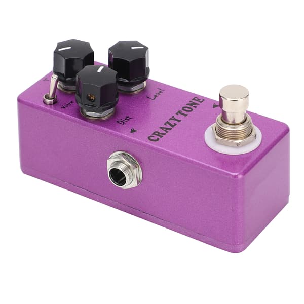 Forvrengning Gitar Effektpedal Crazy Tone Fullt Analog Krets Tilbehør for Elektrisk