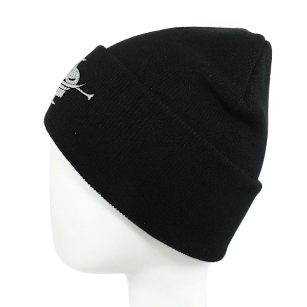 1 stk. Vinter Elastisk Varm Blød Hue til Mænd Kvinder Letvægts Stilfuld Omkantet Beanie, Sort