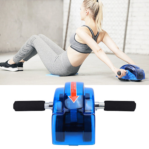 Abdominal Muscle Exerciser med fyra hjul för mage, armar, rygg och axlar - träningsutrustning för hem och gym