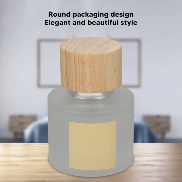 Naisten hajuvesi 50 ml Natural Series Pitkäkestoinen Kevyt Aromi Puinen Cover Pyöreä Pakkaus Alumiini Sprinkleri Naisten Hajuvesi Valkoinen Tee