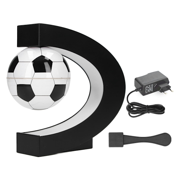 Magnetisk svevende fotball med C-formet base for barn Magnetisk flytende lav friksjon svevende fotball for bursdag 100‑240V EU-plugg