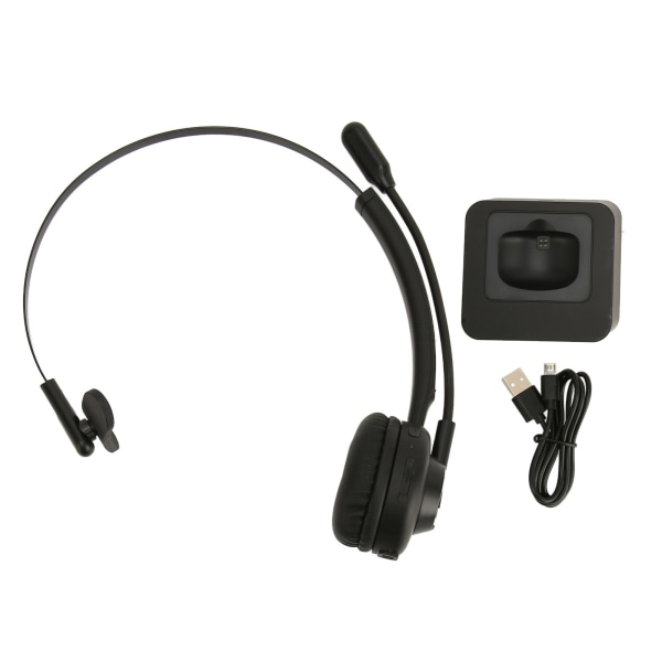 Bluetooth telefonheadset Vridbar mikrofon med ett öra Bekvämt trådlöst företagsheadset med laddningsbas