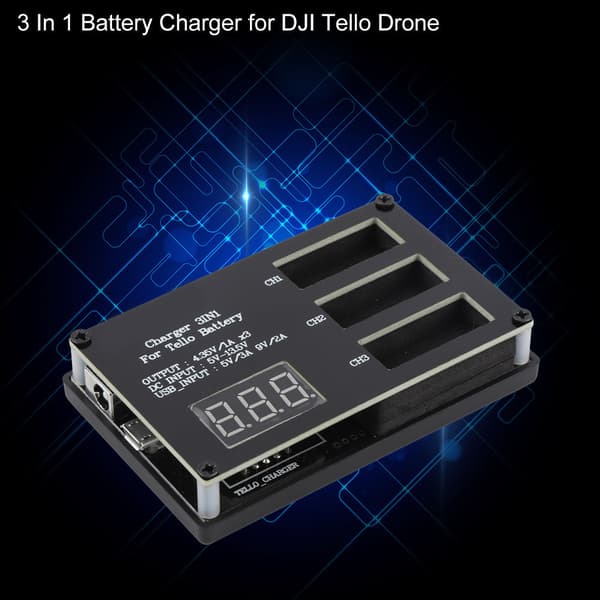 3-i-1 Multi Batteri Intelligent Oplader Opladningshub Housekeeper til DJI Tello Drone