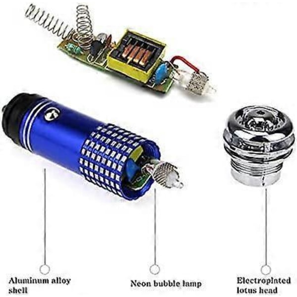 12V Mini Bil Luftrenser Mini Ionisk Anion Luftrenser Oksygen Bar Ozon Ionisator Kjøretøy Luftfrisker