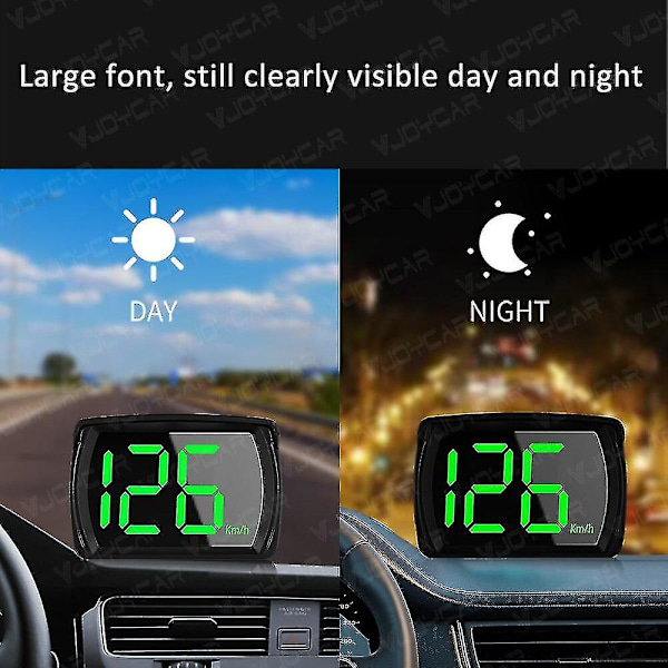 Uusin GPS HUD Digitaalinen Nopeusmittari - Plug and Play Kaikille Autoille - Suuri Fontti - KM/H MPH - Auton Tarvikkeet