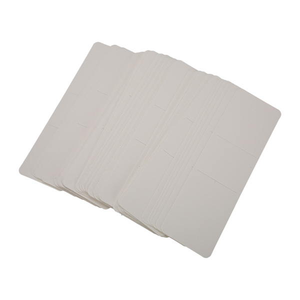 50 st Kraft Bokmärke ärmar DIY Hantverk 5,9x1,8 tum Bokmärken Hållare Pennärmar för Display Smycken Virkad Vit
