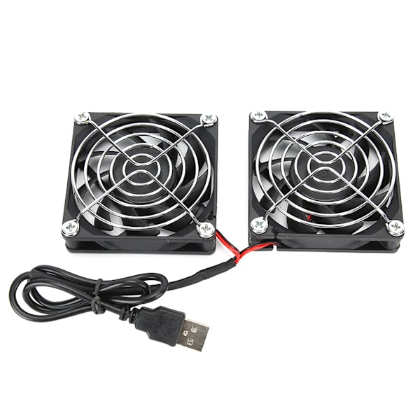 5V USB power Dubbelfläkt Router Värmeavledningskylare för ASUS RTAC68U AC86U EX6200 Tengda AC15