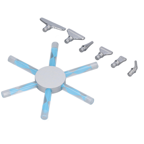 Diamantmaleri Pen Set Med 6stk Metal Spidser Blå DIY Diamantmaleri Multi Point 5D Diamantmaleri Værktøj