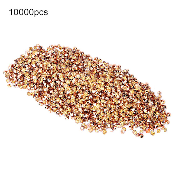 Diamant med guldplåt med spetsig dekor på botten (3 mm helt gyllene)