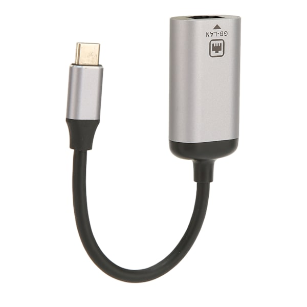 USB C til RJ45 Adapter 1000 Mbps Høyhastighets Plug and Play Metallskall LAN til USB C Adapter for Bærbar PC Tablet Telefon