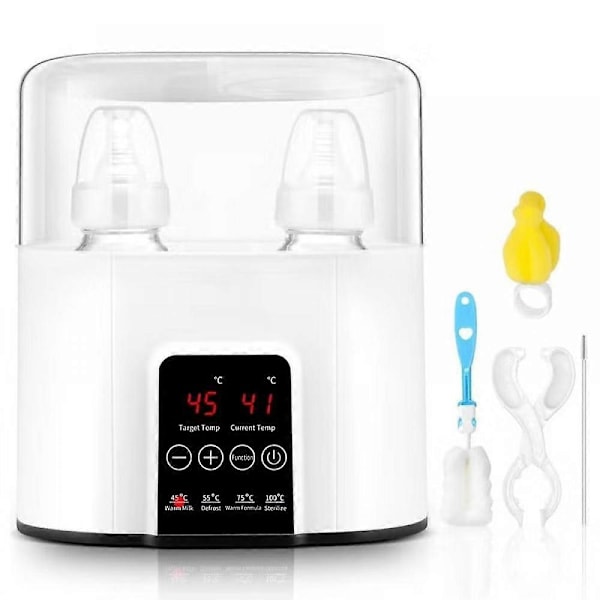 Flaskevarmer 4-i-1 Rask Baby Melkevarmer og Sterilisator med LCD/Timer, Varmer -GSL