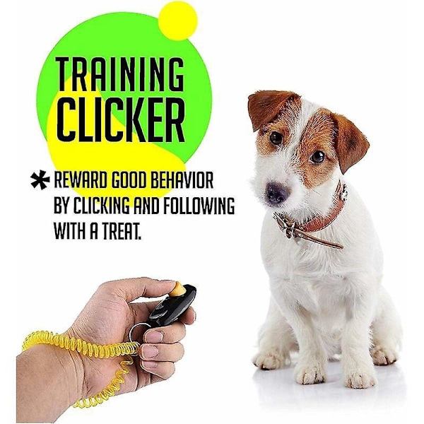 Hunde Klikker Træning Kæledyr Trænings Klikker Stor Klikker Enhed Knap med Rem (Sort) Daglige Klassiske Varer til Hunde