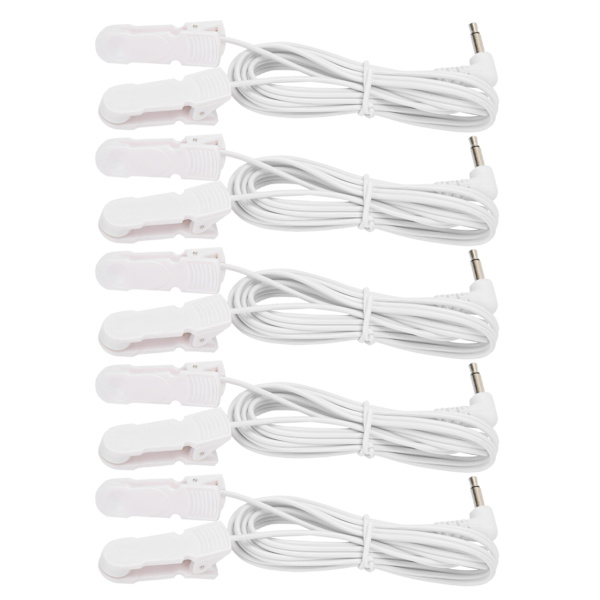 5 stk/pose 3,5 mm Øreclips Elektrode Blyledninger Kabel til TENS Unit Fysioterapimaskine