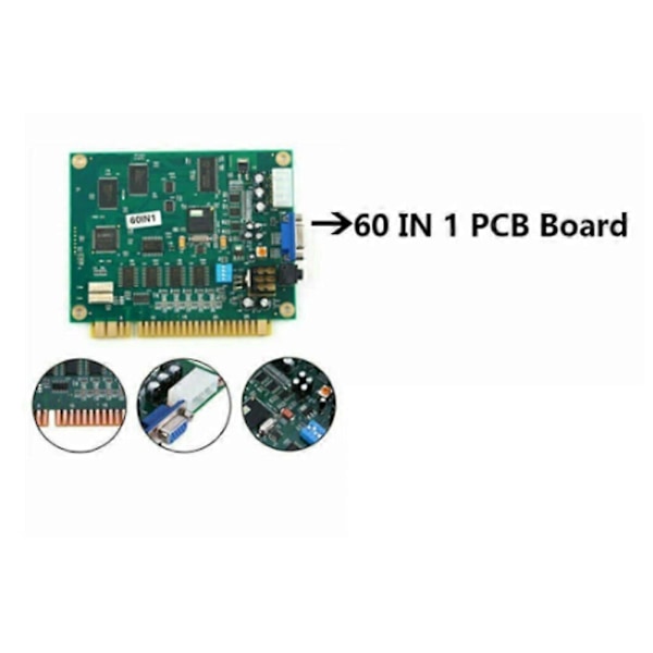 60 i 1 Multicade PCB Board Arkadespil Board til Jamma Arkade