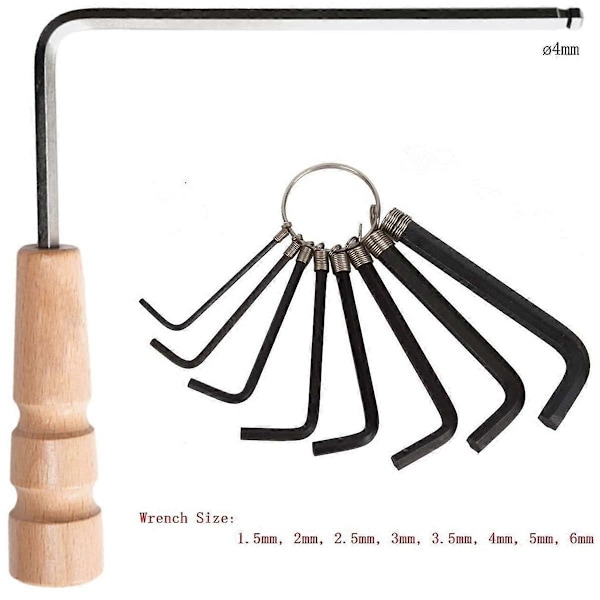 Gitarr Truss Rod Hexnyckelset Gitarrreparationsverktygssats