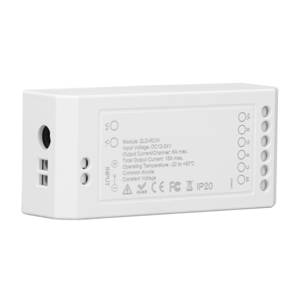 Zigbee LED -ohjain älykodin LED-nauhaohjaimelle RGB+CW-valonauhaohjain sovelluksella DC12~24V
