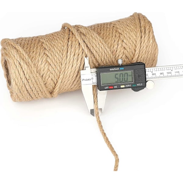 50M Jute Tau 5MM Hampetau Hyssing Tau Hagehyssing for Hagearbeid