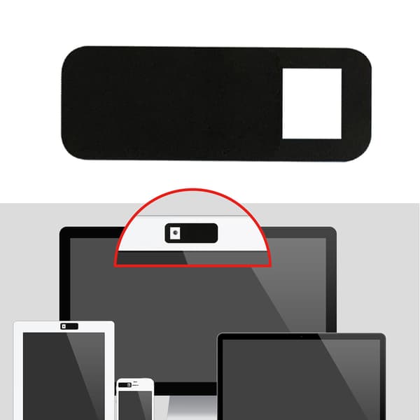 3 stk. ultratynde plastik webcam-kameracover-beskyttere mod hacker-kiggeri
