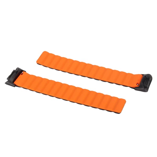 Magnetisk urrem, justerbar hurtigudløser silikone urrem tilbehør, passer til Fitbit Charge 5, sort og orange
