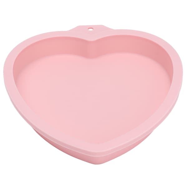 Hjemmekøkken Bageform Kageform Genanvendelig Silikone Bageform til Bageri Kagebutik Desserter Pink Hjerte