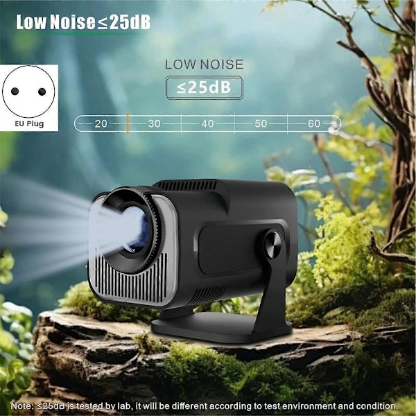 HY320 Mini Native 720P Android 11 Projektor 200ANSI Wifi6, EU-stik