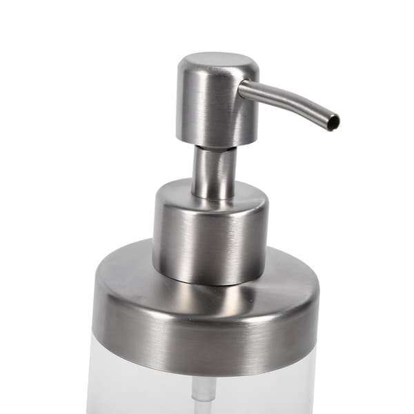 1 STK 350 ml Sæbedispenser Bordplade Pumpe Lotionflaske 304 Rustfrit Stål & Akryl