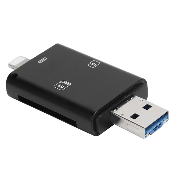 3-i-1 hukommelseskortlæser, bærbar USB 1.1/2.0, antimagnetisk, stødsikker, slidstærk til iOS-telefon