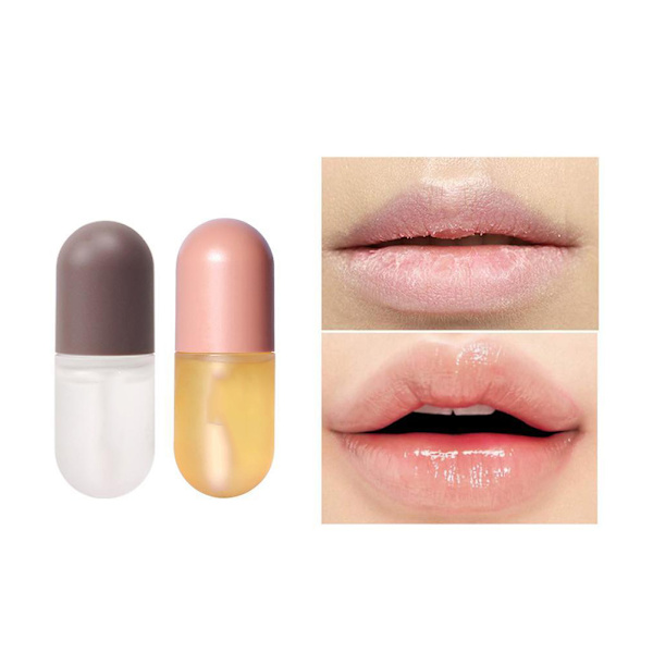 2 stk. læbeforstærkersæt Naturlig makeup læbeglans Læbeforstærker til fyldigere, hydrerede læber