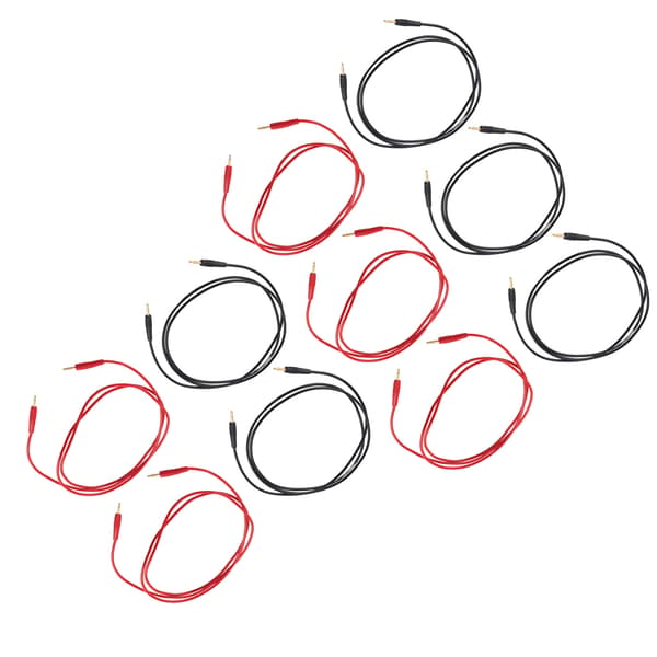 5 sett banantestledningskabel hann til hann 2 mm 30 V AC 60 V DC 10 A tilbehørssett