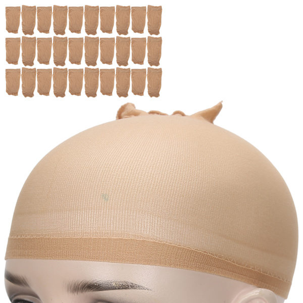 30st Professionell Strumpa Peruk Cap Stretchig Elastisk Tvättbar Bärbar Hårnät SetFleshcolor