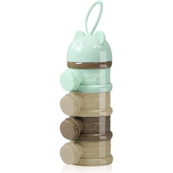 Portable Stackable 4 Compartment Formula Dispenser for Baby Bottles