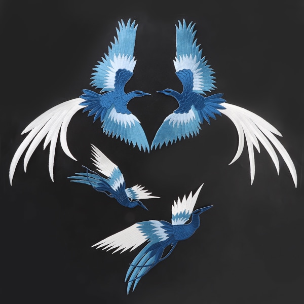 Phoenix Bird -yhdistelmä kirjailtu kangastarra Applikoitu askarteluvaatetarvikkeet