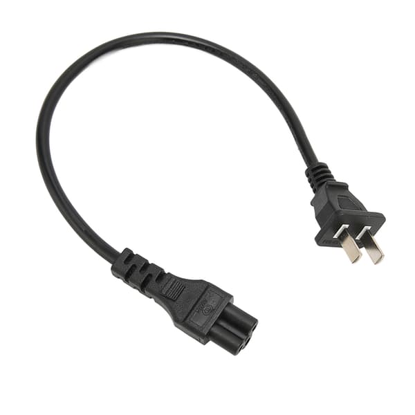 NEMA 1‑15P til IEC320 C5 strømkabel 0,3m IEC320 C5 strømledning for bærbare datamaskiner US-plugg 100‑240V