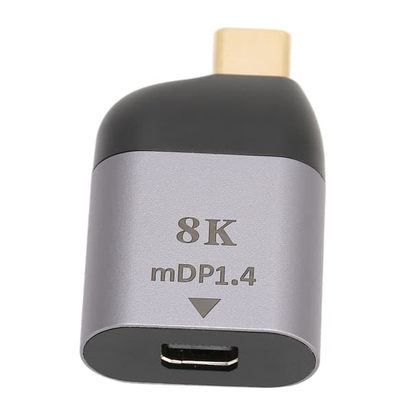 USB C - Mini DisplayPort -sovitin, pieni Plug and Play 8K 60Hz USB Type C -uros - Mini DP -naaras -sovitin
