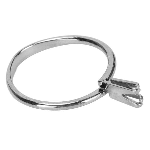 Blank Ring Base Stål Kort Fire Klør Utsøkt Glanset Lett Fingerringer Komponenter for DIY Håndverk Smykkefremstilling Sølv