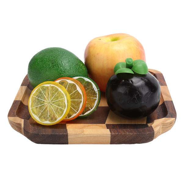 Træ Pan Te Bakke Fad Skål Frugt Salat Brød Serveringsplade Køkken Bordservice 20x20cm